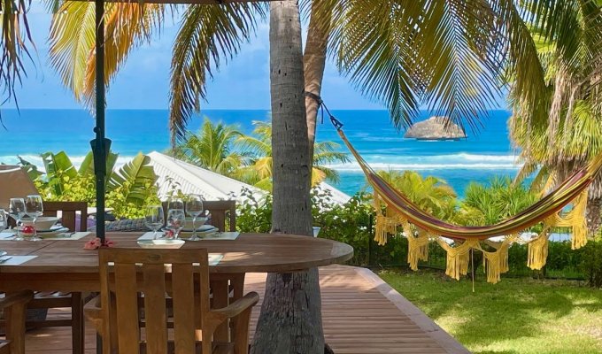Guadeloupe Seaview Villa rental Saint François beach 250m  Private pool