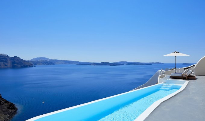 Greece Santorini Luxury Seaview Villa Vacation rentals with private pool