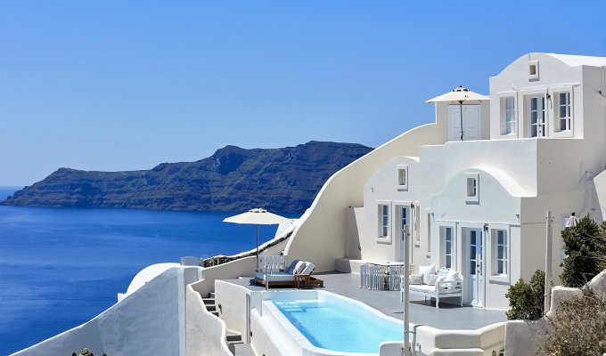 Greece Santorini Luxury Seaview Villa Vacation rentals with private pool