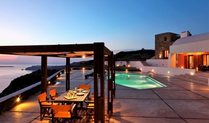 Greece Santorini Luxury Seaview Villa Vacation rentals with private pool