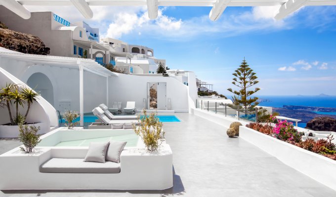 Greece Santorini Luxury Seaview Villa Vacation rentals with private pool