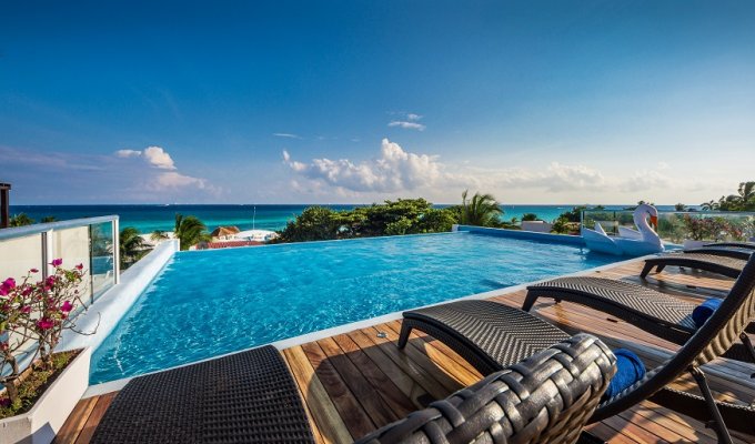 Mayan Riviera - Playa del Carmen Playacar seaview villa vacation rentals with private pool and staff