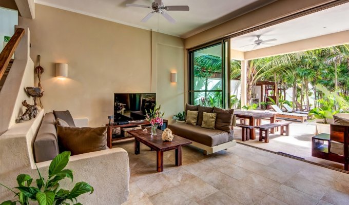 Yucatan - Mayan Riviera - Soliman Bay beachfront villa vacation rentals with private pool and staff