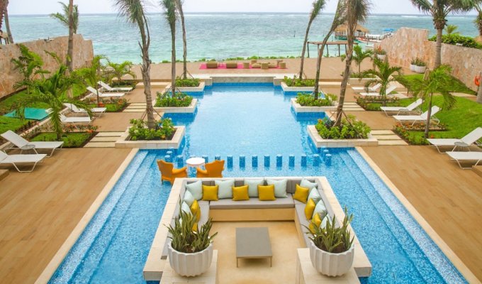 Yucatan - Mayan Riviera - Puerto Morelos Luxury beachfront villa vacation rentals with private pool and staff