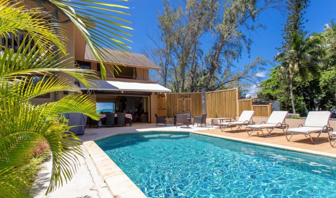 Beachfront Mauritius villa rentals in Poste Lafayette  Belle Mare with private pool 