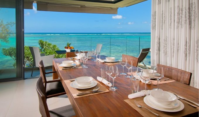 Mauritius Beachfront Apartment Rental in Pereybere with private pool and close to  Grand Bay