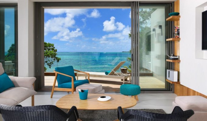 Mauritius Beachfront Apartment Rentals in Poste Lafayette with a splendid view of the ocean,East Coast