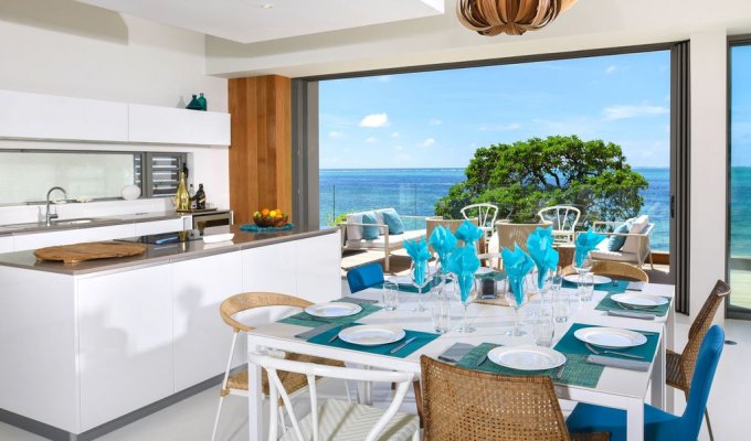 Mauritius Beachfront Apartment Rentals in Poste Lafayette with a splendid view of the ocean,East Coast