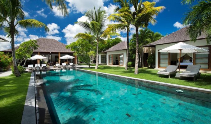 Seminyak Bali villa rental private pool from the beach with staff  