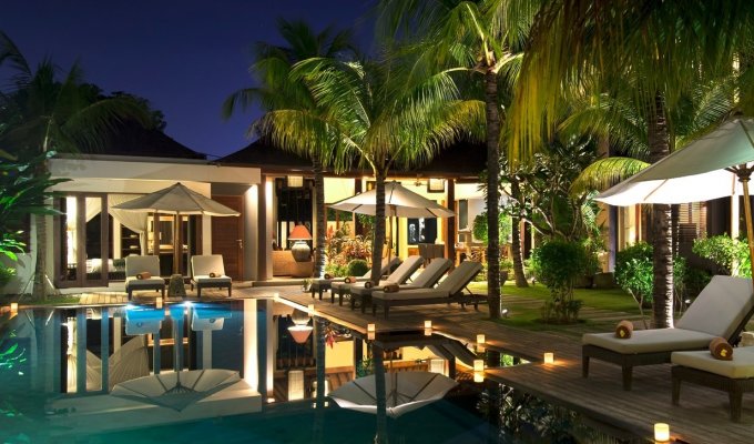 Seminyak Bali villa rental private pool from the beach with staff  