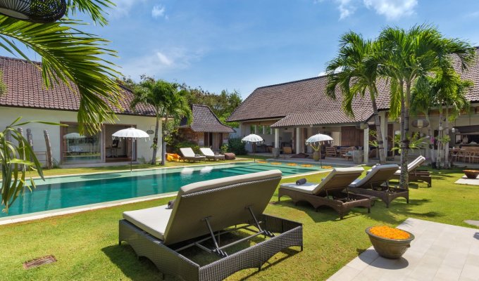 Seminyak Bali villa rental private pool from the beach with staff  