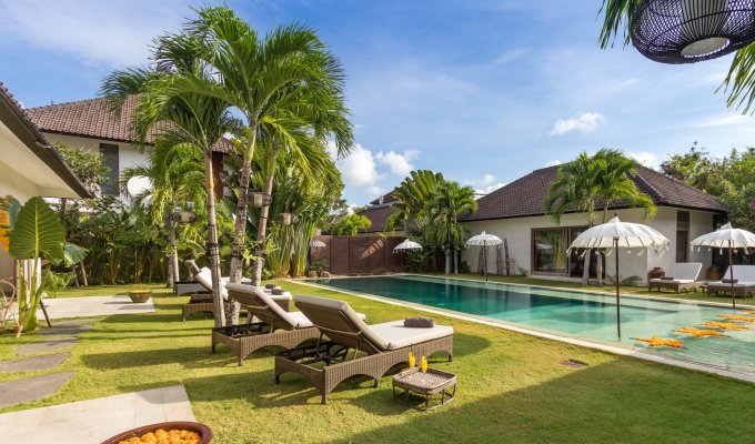 Seminyak Bali villa rental private pool from the beach with staff  