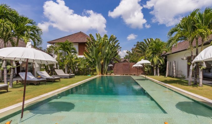 Seminyak Bali villa rental private pool from the beach with staff  