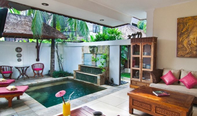 Seminyak Bali villa rental private pool close to the beach with staff  