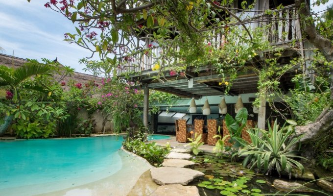 Seminyak Bali villa rental private pool is 100m from the beach and with staff