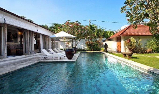 Seminyak Bali villa rental private pool from the beach with staff  