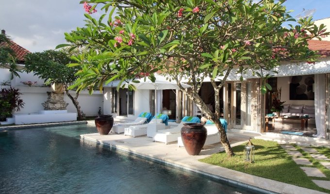 Seminyak Bali villa rental private pool from the beach with staff  