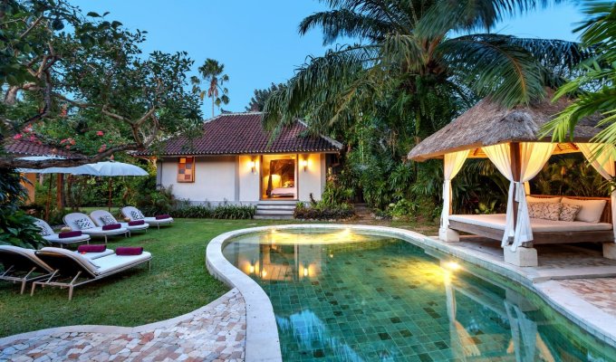 Seminyak Bali villa rental private pool from the beach with staff  