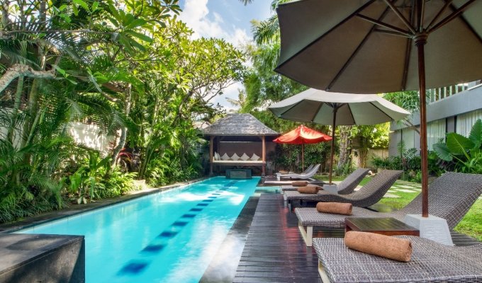 Seminyak Bali villa rental private pool from the beach with staff  