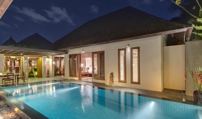Seminyak Bali villa rental private pool is 300m from the beach and with staff