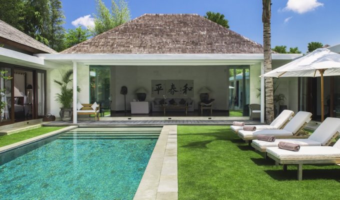 Seminyak Bali villa rental private pool from the beach with staff  