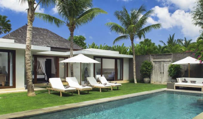 Seminyak Bali villa rental private pool from the beach with staff  