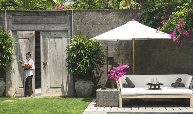 Seminyak Bali villa rental private pool from the beach with staff  