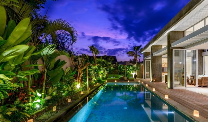 Seminyak Bali villa rental private pool from the beach with staff  