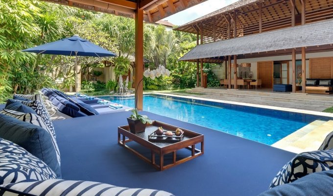 Seminyak Bali villa rental private pool from the beach with staff  