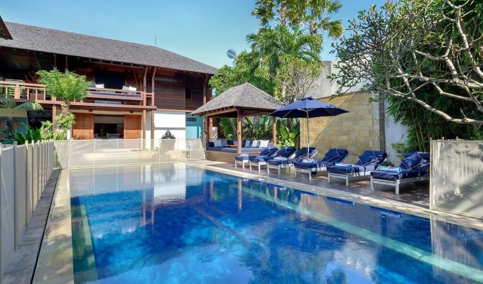 Seminyak Bali villa rental private pool from the beach with staff  