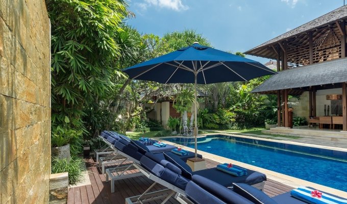 Seminyak Bali villa rental private pool from the beach with staff  
