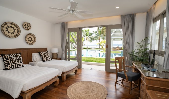 Thailand Beachfront Villa Vacation Rental Koh Samui SHA+ with private pool and Staff