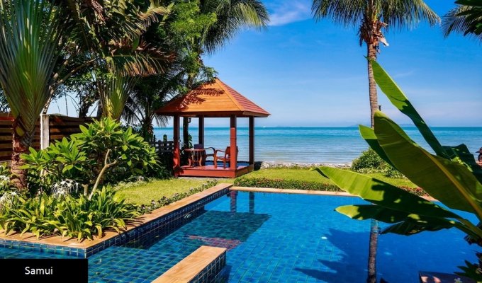 Thailand Beachfront Villa Vacation Rentals in Koh Samui with private pool and Staff