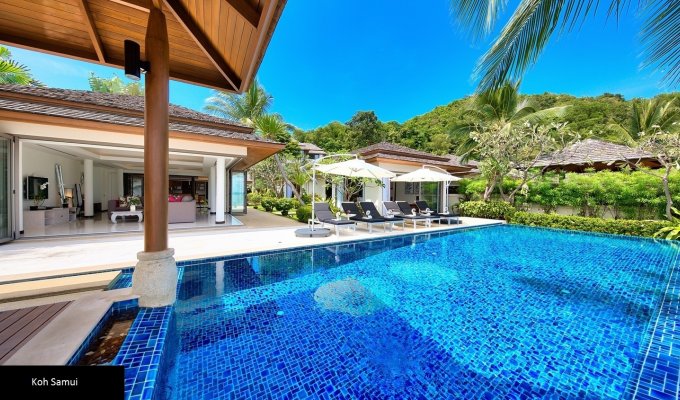 Thailand beachfront Villa Vacation Rentals in Koh Samui with private pool and Staff