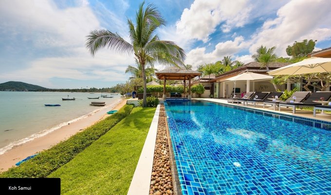 Thailand beachfront Villa Vacation Rentals in Koh Samui with private pool and Staff