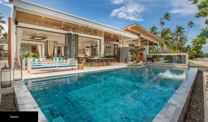 Thailand beachfront Villa Vacation Rentals in Koh Samui with private pool and Staff