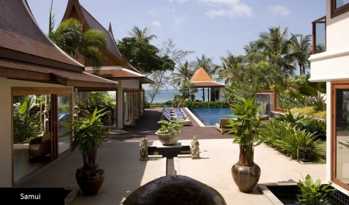 Thailande Beachfront Villa Vacation Rentals in Koh Samui with pool & staff