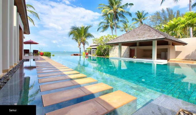 Thailand Beachfront Villa Vacation Rentals in Koh Samui with private pool and Staff