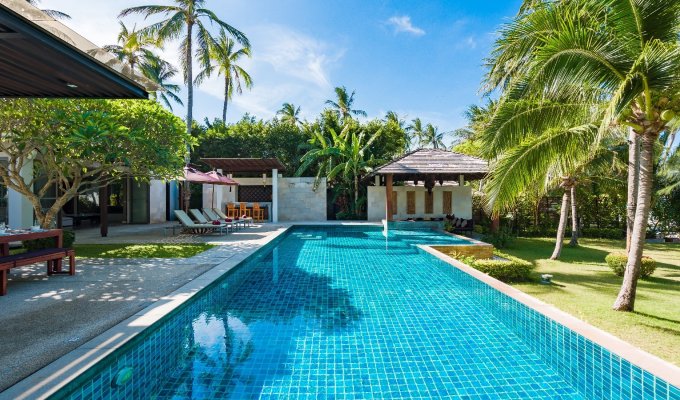 Thailand Beachfront Villa Vacation Rentals Koh Samui SHA Plus+ with private pool and Staff