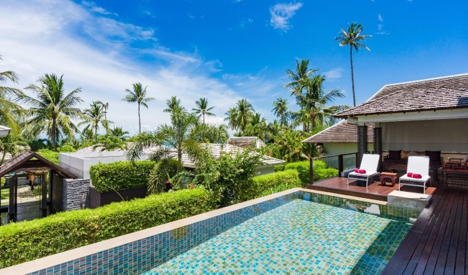 Thailand Beachfront Villa Vacation Rentals Koh Samui SHA Plus+ with private pool and Staff