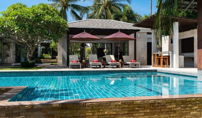 Thailand Beachfront Villa Vacation Rentals Koh Samui SHA Plus+ with private pool and Staff