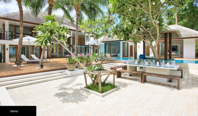 Thailand Beachfront Villa Vacation Rentals in Koh Samui with private pool and Staff