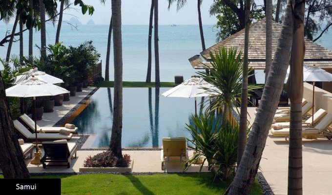 Thailand Beachfront Villa Vacation Rentals in Koh Samui with private pool and Staff