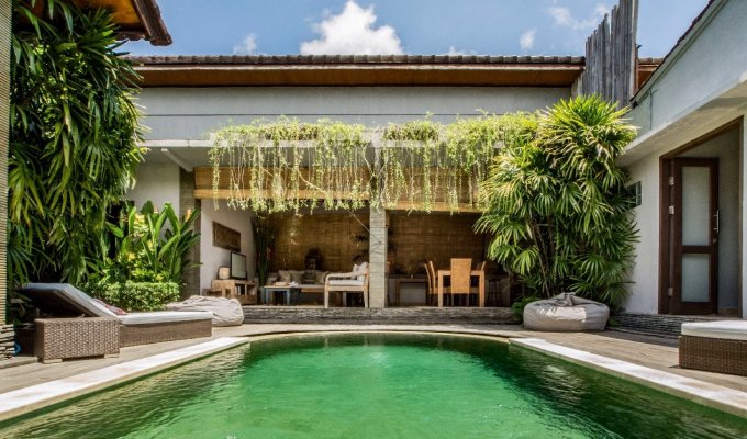 Seminyak Bali villa rental private pool from the beach with staff  