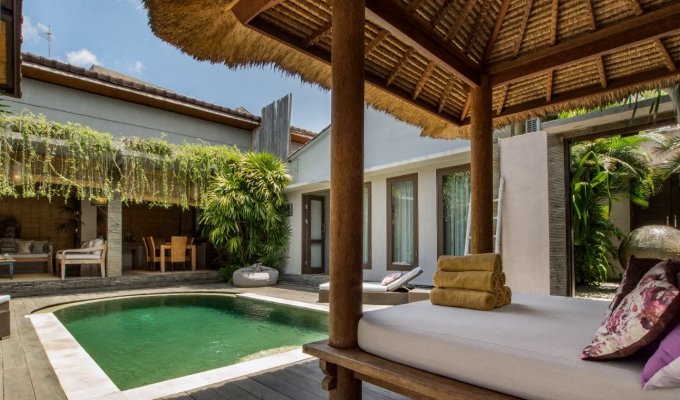 Seminyak Bali villa rental private pool from the beach with staff  