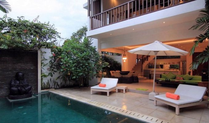 Seminyak Bali villa rental private pool from the beach with staff  