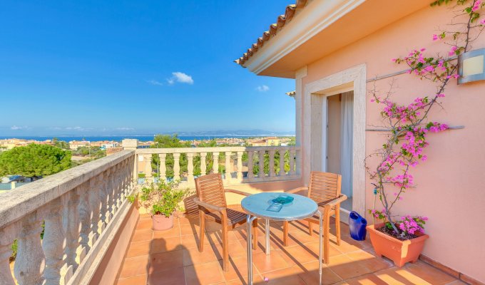 Balearic islands Palma de Mallorca villa rental 10 persons  private pool  sea view near beach 