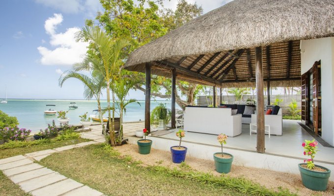 Mauritius Beach House in Pereybere beach close to Grand Bay with staff