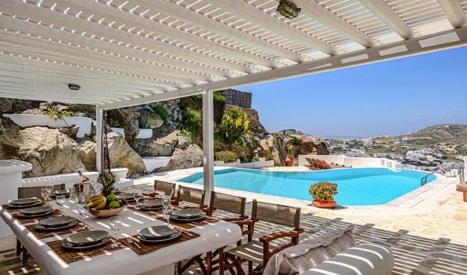 Greece Mykonos Seaview Villa Vacation rentals with private pool