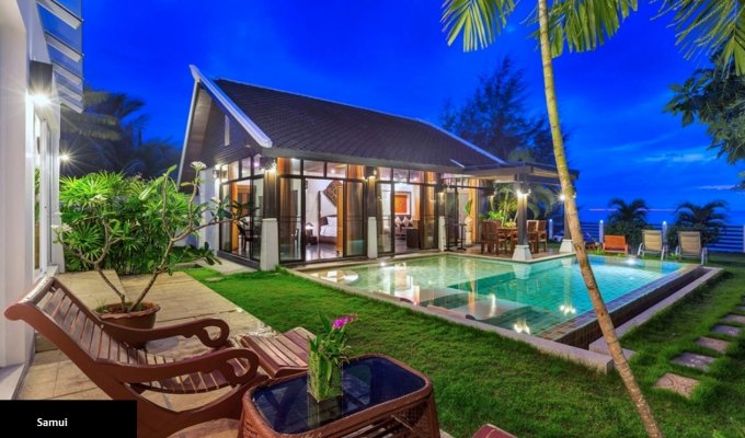 Thailand Beachfront Villa Vacation Rentals in Koh Samui with private pool and Staff